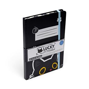 Lucky de Zwarte Kat Gerecycled A5 Notitieboekje