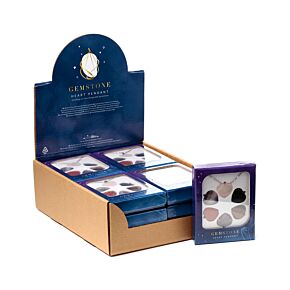 Edelsteen hart-vormige hanger met 6 uitwisselbare stenen Edelsteen hart-vormige hanger met 6 uitwisselbare stenen