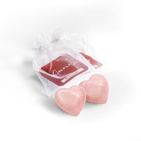 Amore Hart Healing Edelstenen Set van 2 Hartjes