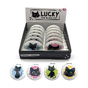 Lucky de Zwarte Kat Compact Make Up Spiegeltje