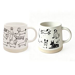Hond Illustraties Stoneware Mok