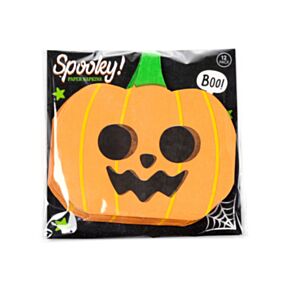 Halloween Pompoen Pak van 12 3-laags papieren feestservetten