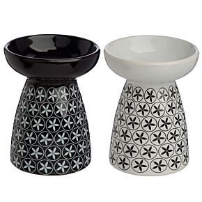 Bloemenpatroon Keramiek Olie- en Wax Geurbrander