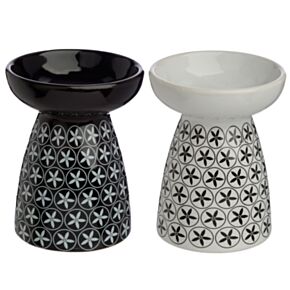 Bloemenpatroon Keramiek Olie- en Wax Geurbrander