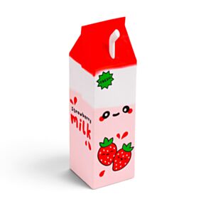 Foodiemals Aardbeien Melkkarton Staand  Potloodetui