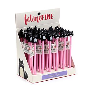 Feline Fine Kat Fijnschrijver Pen - Zwart Feline Fine Kat Fijnschrijver Pen - Zwart
