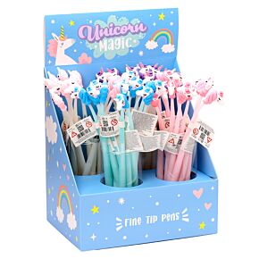 Unicorn Magic Fijnschrijver Pen - Zwart