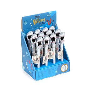 Bijtende Haai Plastic Pen - Blauw Bijtende Haai Plastic Pen - Blauw