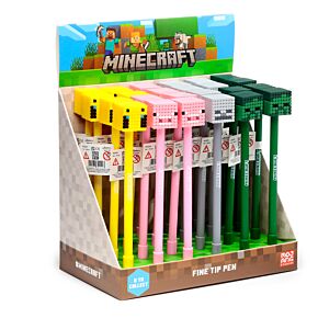 Minecraft Fijnschrijver Pen Siliconen Top (Varken/Bij/Zombie/Skelet)