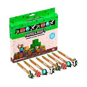 Set van 8 Uitwisbare Pennen Minecraft Gereedschap Top