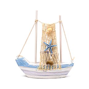 Strandsouvenir - Zeilboot Blauw Ster Strandsouvenir - Zeilboot Blauw Ster