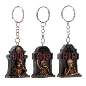 RIP Skelet Grafsteen Sleutelhanger