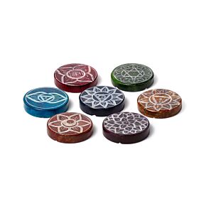 Zeepsteen Chakra Ronde Wierookstokjes Houder