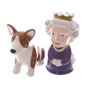 Koningin & Corgi Peper- en Zoutstel