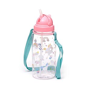 Ecozen Kinder Waterfles 450ml Flip Straw Unicorn Magic