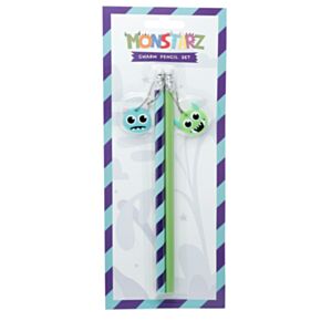 Set van 2  PVC Bedeltjes Potlood - Monstarz Monster