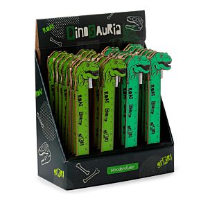 Dinosauria Shaped Top Wooden Ruler (15cm)