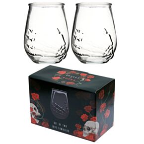 Skelet Hand Set 2 glazen Drinkglazen 250ml