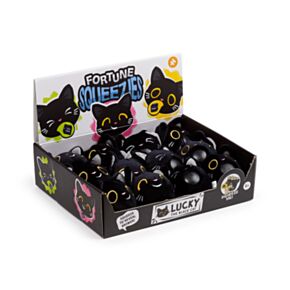 Queasy Squeezies Waarzegger Lucky de Zwarte Kat Knijp Speelgoed