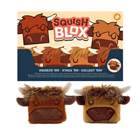 Squish Blox Highland Coo Koe Memory Foam Knijpspeelgoed