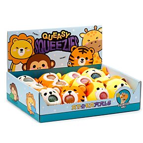 Queasy Squeezies Adoramals Leeuw Giraffe Aap en Tijger Pluche Speelgoed Queasy Squeezies Adoramals Leeuw Giraffe Aap en Tijger Pluche Speelgoed