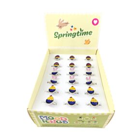 Springtime Lente EI, Kuiken, Konijn Mood Ring
