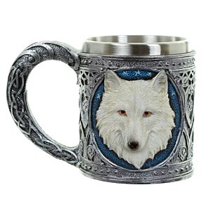 Decoratieve Witte Wolf Drinkbeker