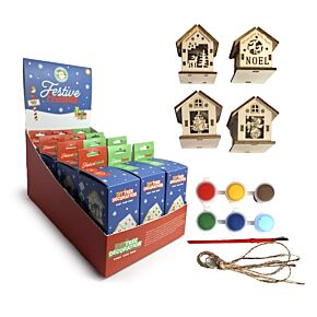 Festive Friends Verf-je-eigen Kersthuisjes Kerstdecoratie