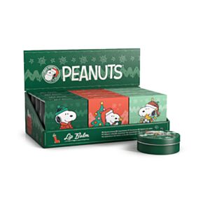 Peanuts Kerstmis Snoopy & Woodstock Lipbalsem in blik