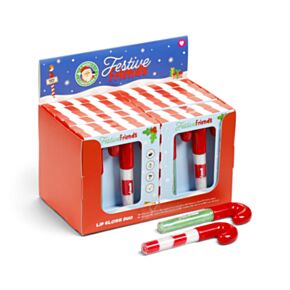 Set  2 Kerstmis Festive Friends Zuurstok-vorm Lipgloss