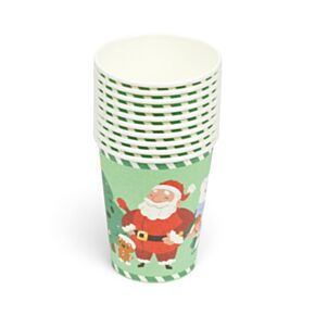 Jingle Bunch Kerstmis Set 10 Papieren Bekers (266 ml/9oz)