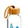 Volkswagen Busje VW T1 Waves 500ml Duurzame Glazen Waterfles Bamboe Deksel