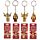 Chinese Lachende Boeddha Glitter Sleutelhanger