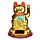 Goudkleurige Maneki Neko Gelukskat Zonnecel Solar Pal Figuur