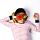 Relaxeazzz Hamburger Rond Pluche Reiskussen & Slaapmasker