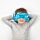 Relaxeazzz Adoramals Blu de Dolfijn Rond Reiskussen & Slaapmasker