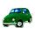 Fiat 500 Groen Pluche Sierkussen