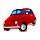 Fiat 500 Rood Pluche Sierkussen