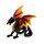 Dark Legends Beschermer van de Nacht Obsidiaan Vuur Draak 17cm