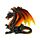 Dark Legends Beschermer van de Nacht Obsidiaan Vuur Draak 21cm