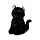 Zwarte Kat Pluche Deurstopper