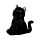 Zwarte Kat Pluche Deurstopper