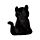 Zwarte Kat Pluche Deurstopper