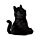 Zwarte Kat Pluche Deurstopper