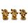 Set 3 gouden Ganesh Hoor Spreek Zie Geen Kwaad