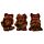 Set van 3 Tree Man Hoor Spreek Zie Geen Kwaad