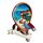 Tennisracket-vormige strand scène Zee & Strand Souvenir Magneet 
