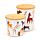 Barks Hond Set van 2 RPET en Bamboe Voorraadpotten S/M