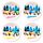 VW T1 Volkswagen Busje Waves Set van 4 Duurzame RPET Picknick Borden