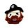 Queasy Squeezies Jolly Rogers Piraat Knijpspeelgoed